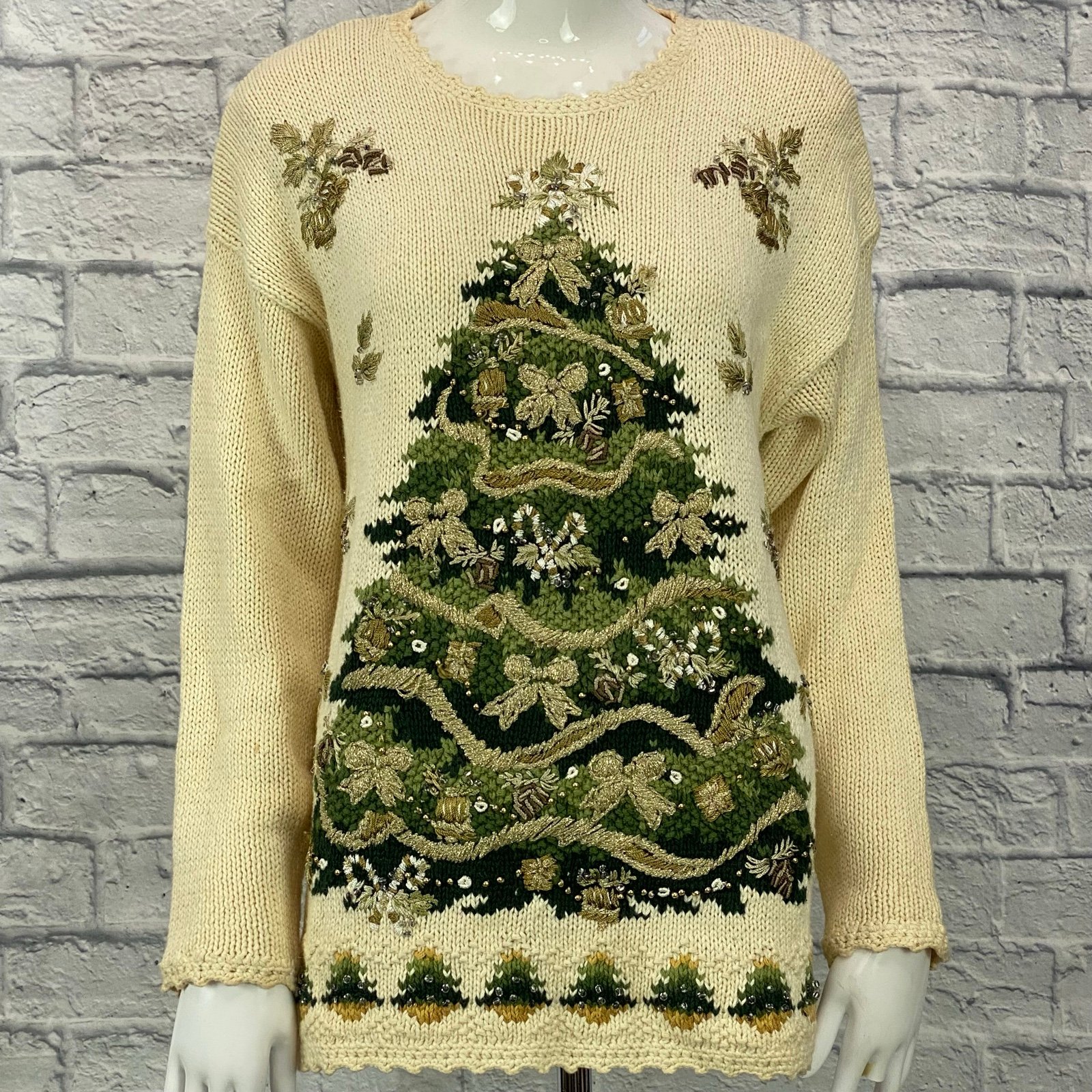 Vintage Tiara Christmas Tree Sweater