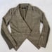 Marciano Sz M Shayna Drape Suede Goat Leather Jacket Olive Green Guess Staple