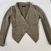 Marciano Sz M Shayna Drape Suede Goat Leather Jacket Olive Green Guess Staple