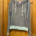 Victoria’s Secret PINK size M gray and seafoam zip up jacket