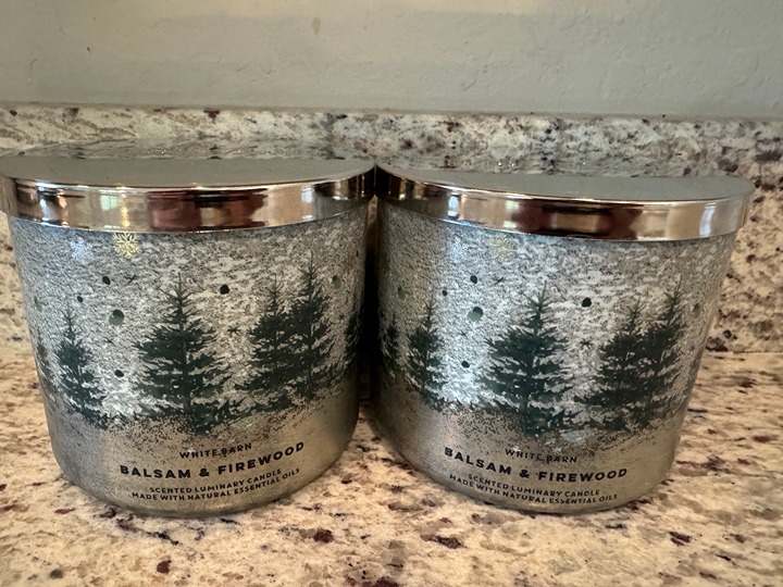 (2) BBW Balsam & Firewood Candles