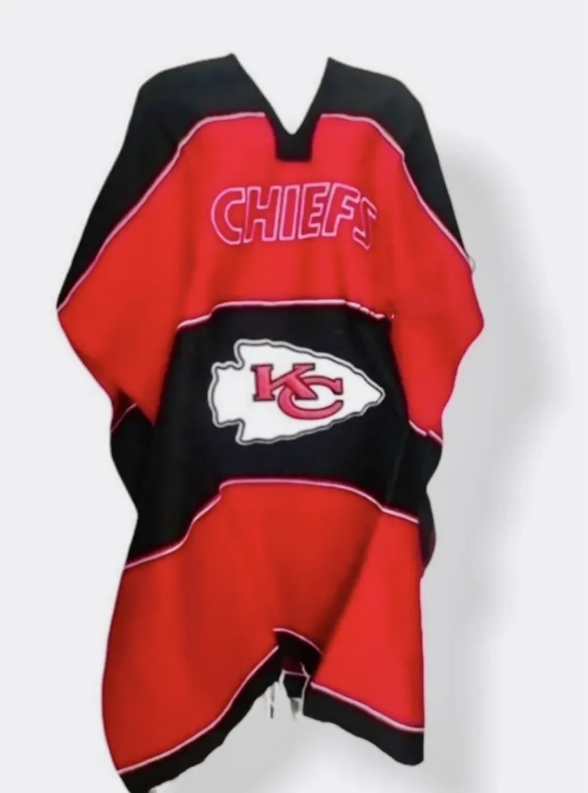 Kansas Chiefs Unisex Adult One Size Zarape Serape Poncho NWOT