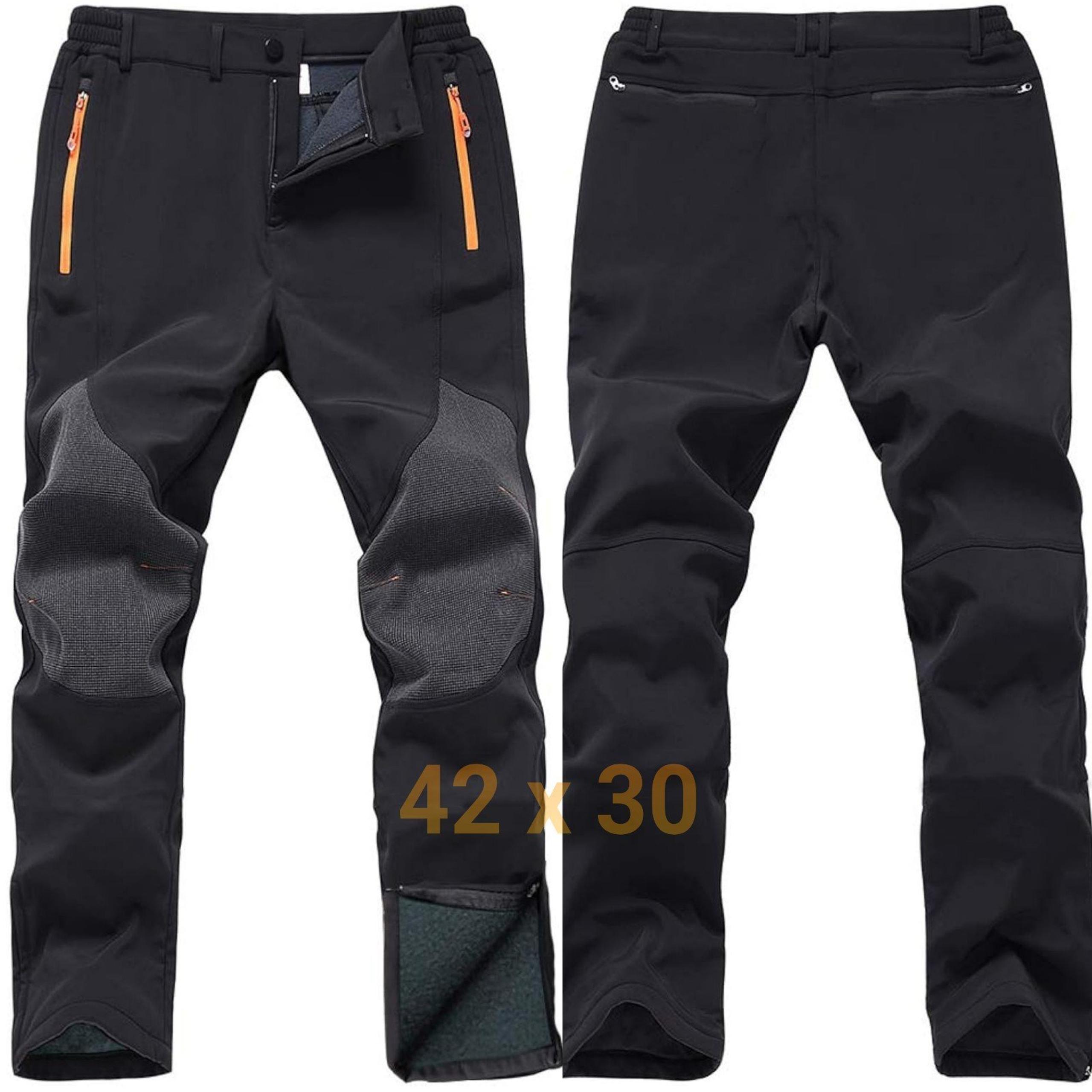 Gash Hao Snow Ski Pants Men's 42x30 Waterproof Softshell Snowboard Pants Fleece