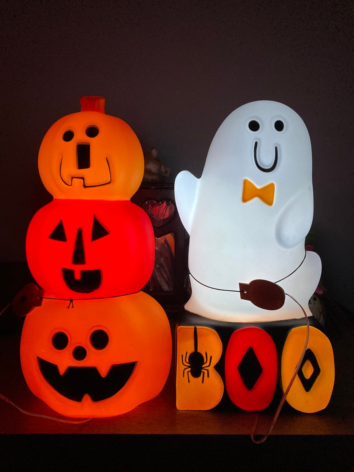 Hyde and Eek Ghost and Pumpkin 2023 Blow Molds