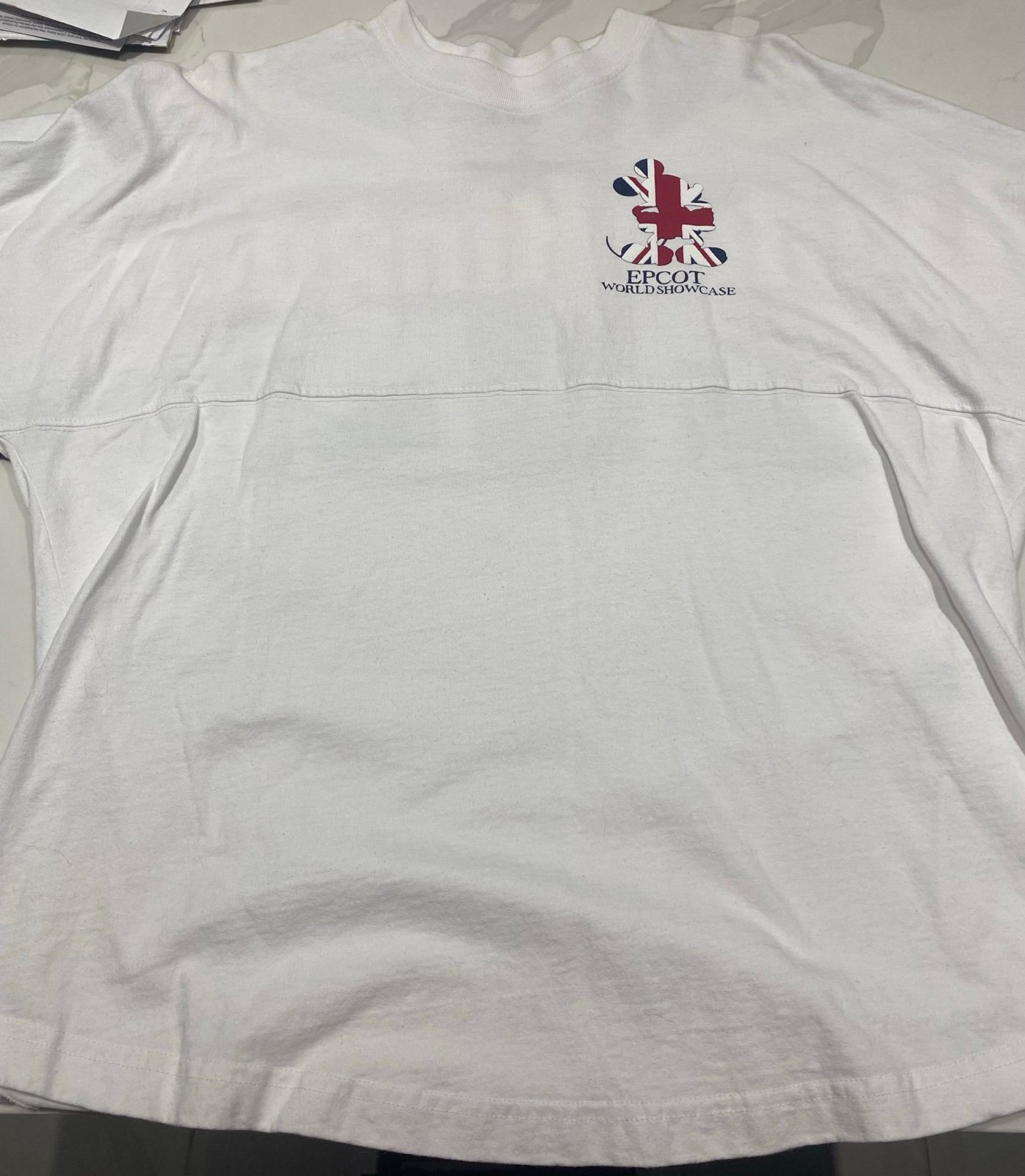NWOT Walt Disney World Epcot United Kingdom Spirit Jersey - Large