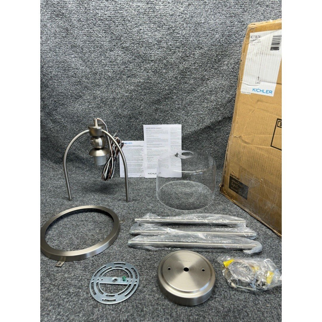 Kichler Lighting 42798NI One Light Mini Pendant, Brushed Nickel