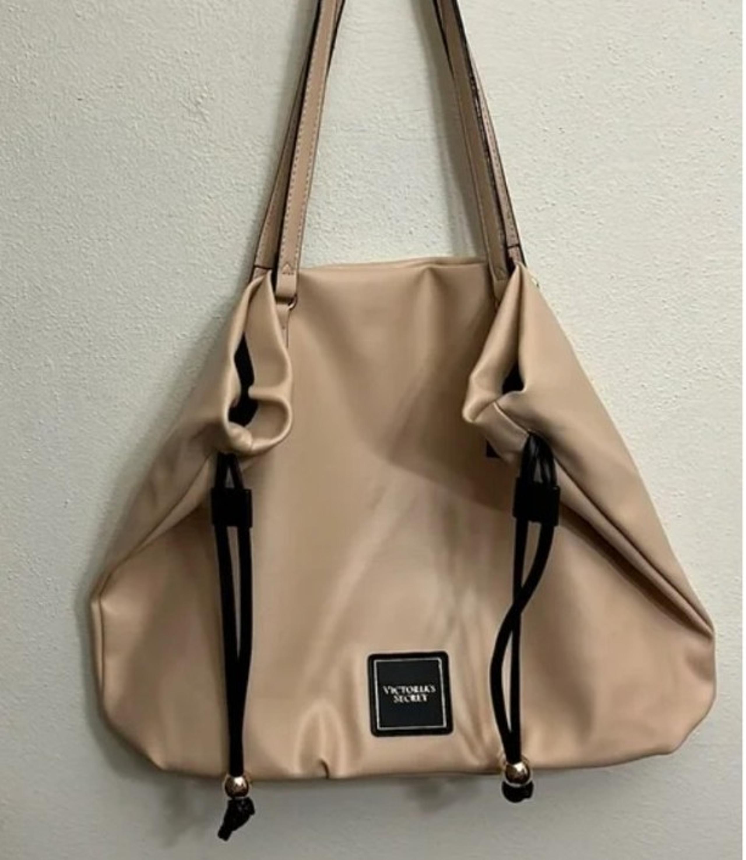 NWT Victorias Secret Cinch Top Tote Bare Faux Leather Bag Purse