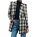 NEW ZARA plaid houndstooth tweed oversized blazer.