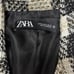 NEW ZARA plaid houndstooth tweed oversized blazer.