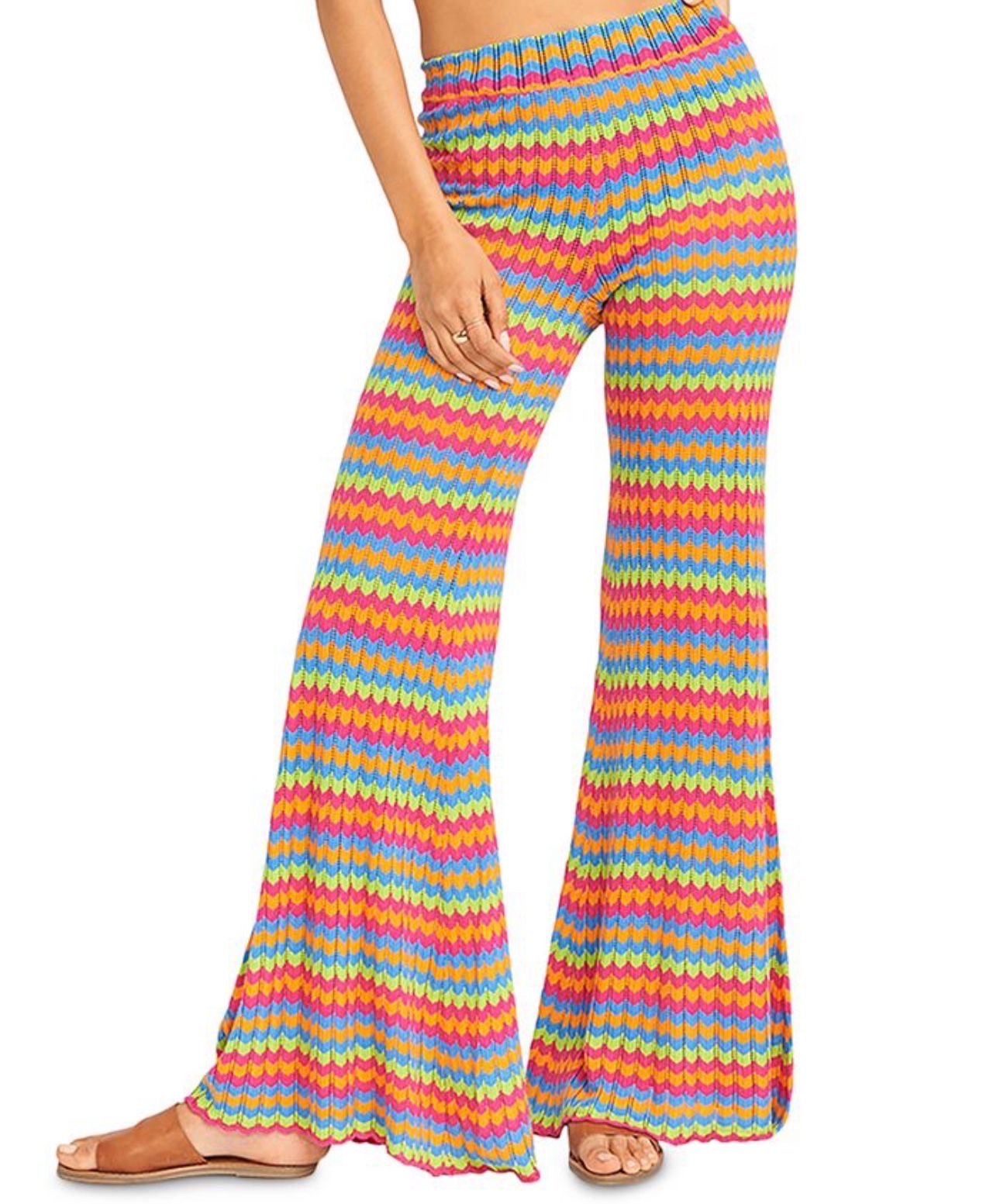 Show Me Your MuMu Susie Striped Flared Pants Size S
