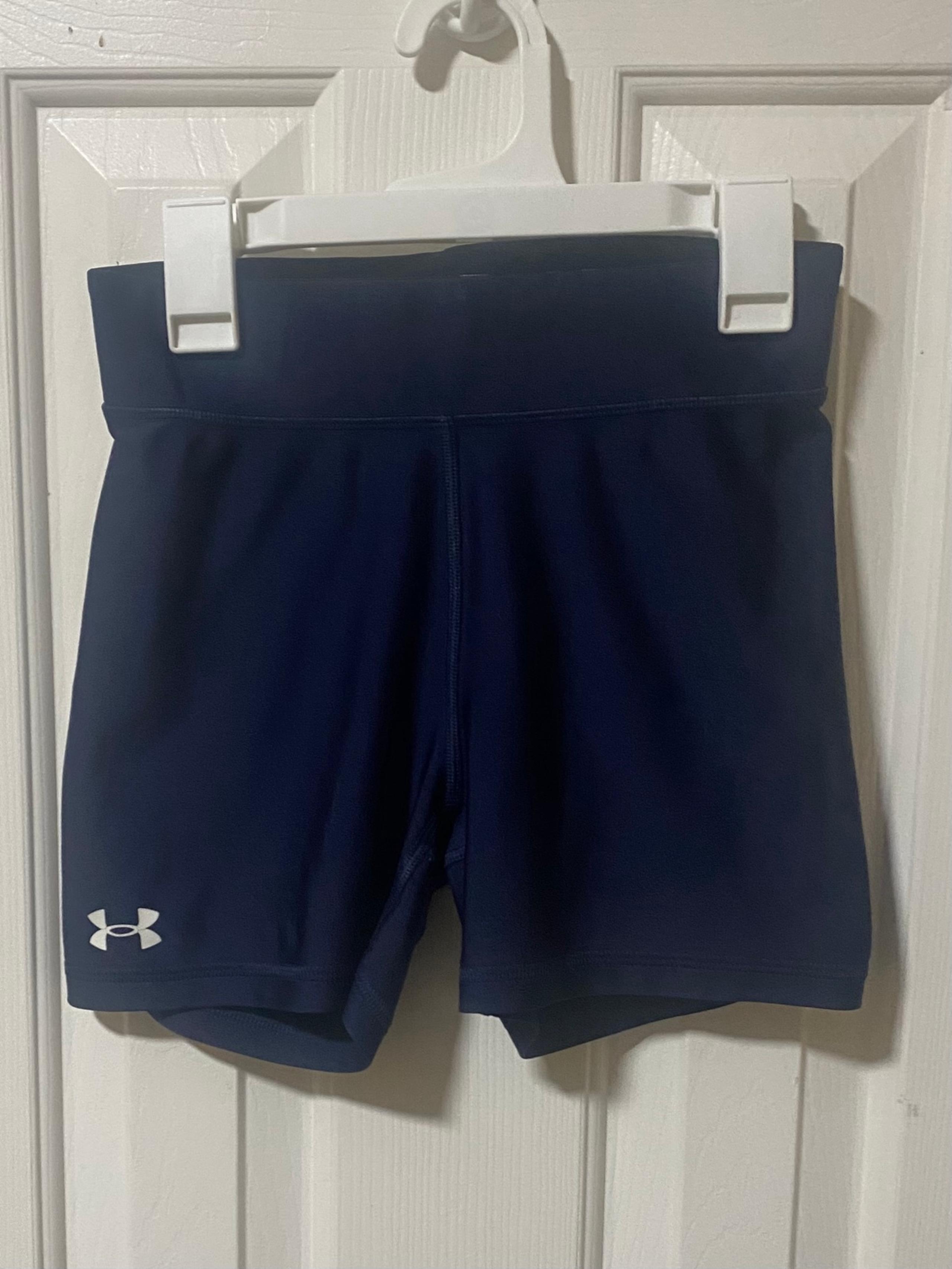 Under Armour Womens Regular Activewear Navy Blue Compression Shorts