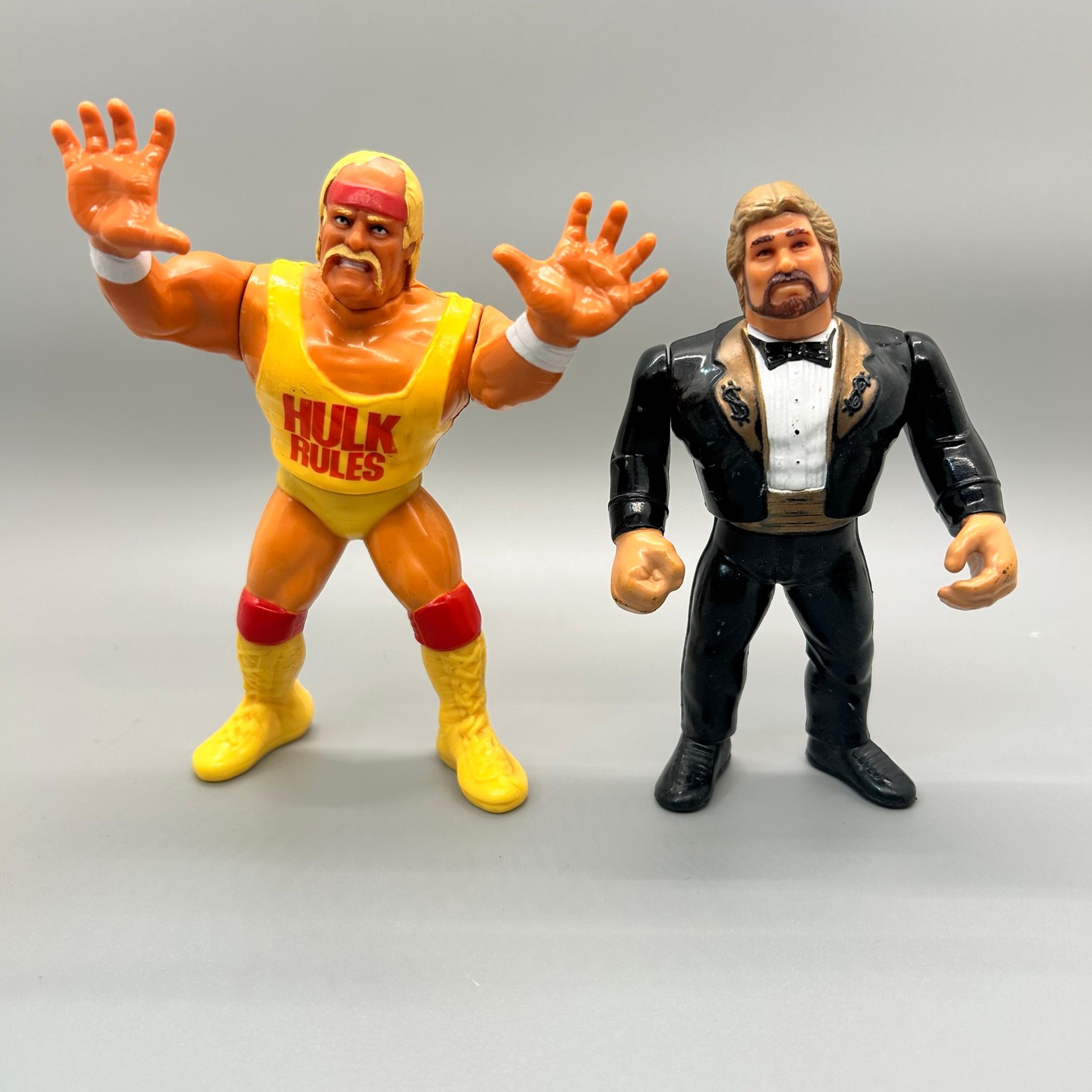 Hasbro WWF Series 1 Lot HULK HOGAN & TED DIBIASE WWE action figures vintage 1990