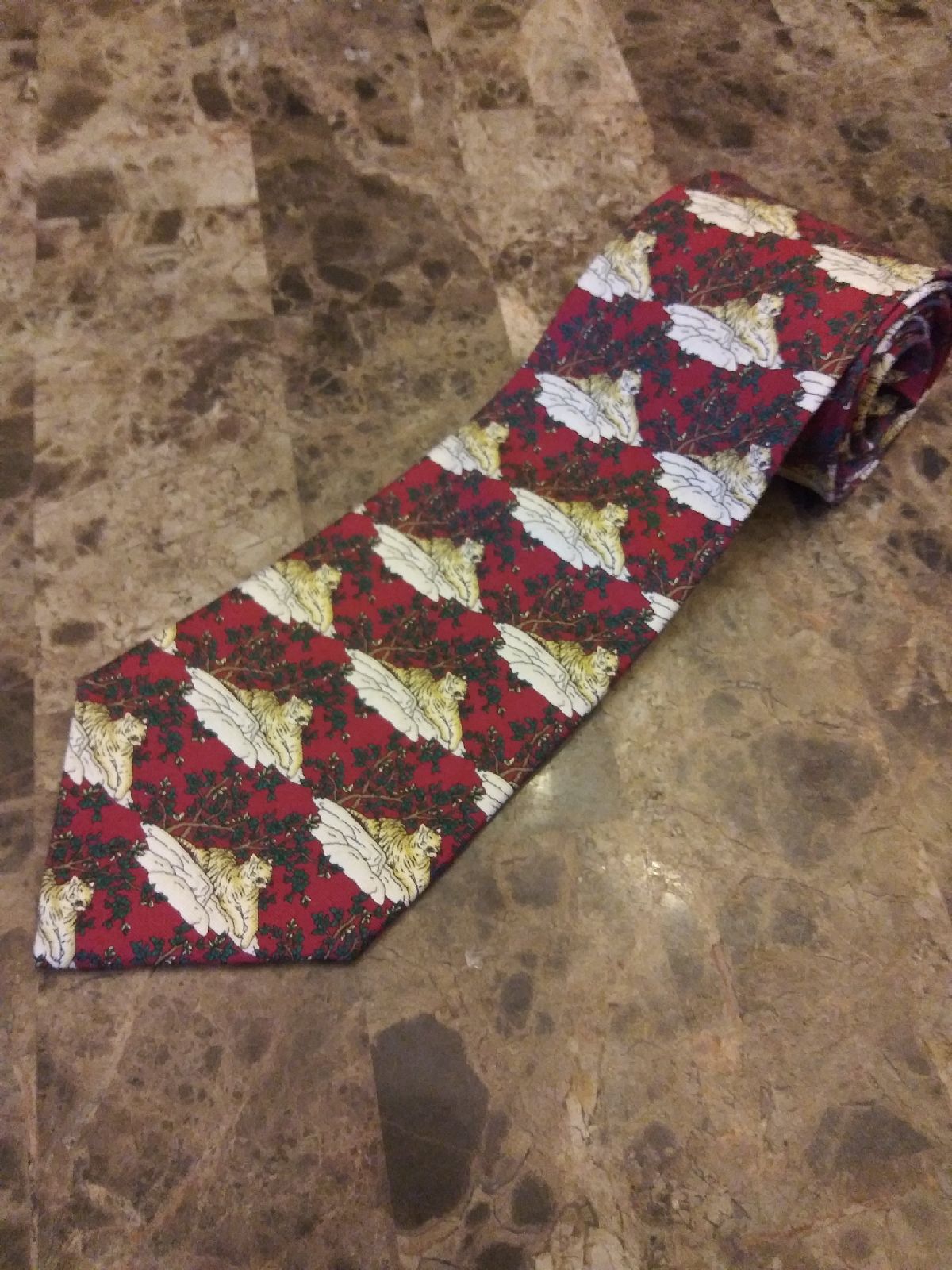 Burberry Tie Tiger Prints Designer Silk