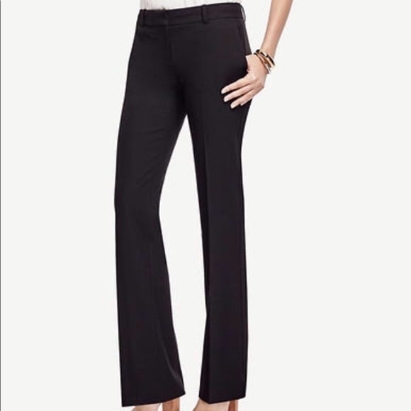 LOFT Ann Taylor Black Julie Dress Pants Women’s 12P Boot Cut Trousers Bootcut