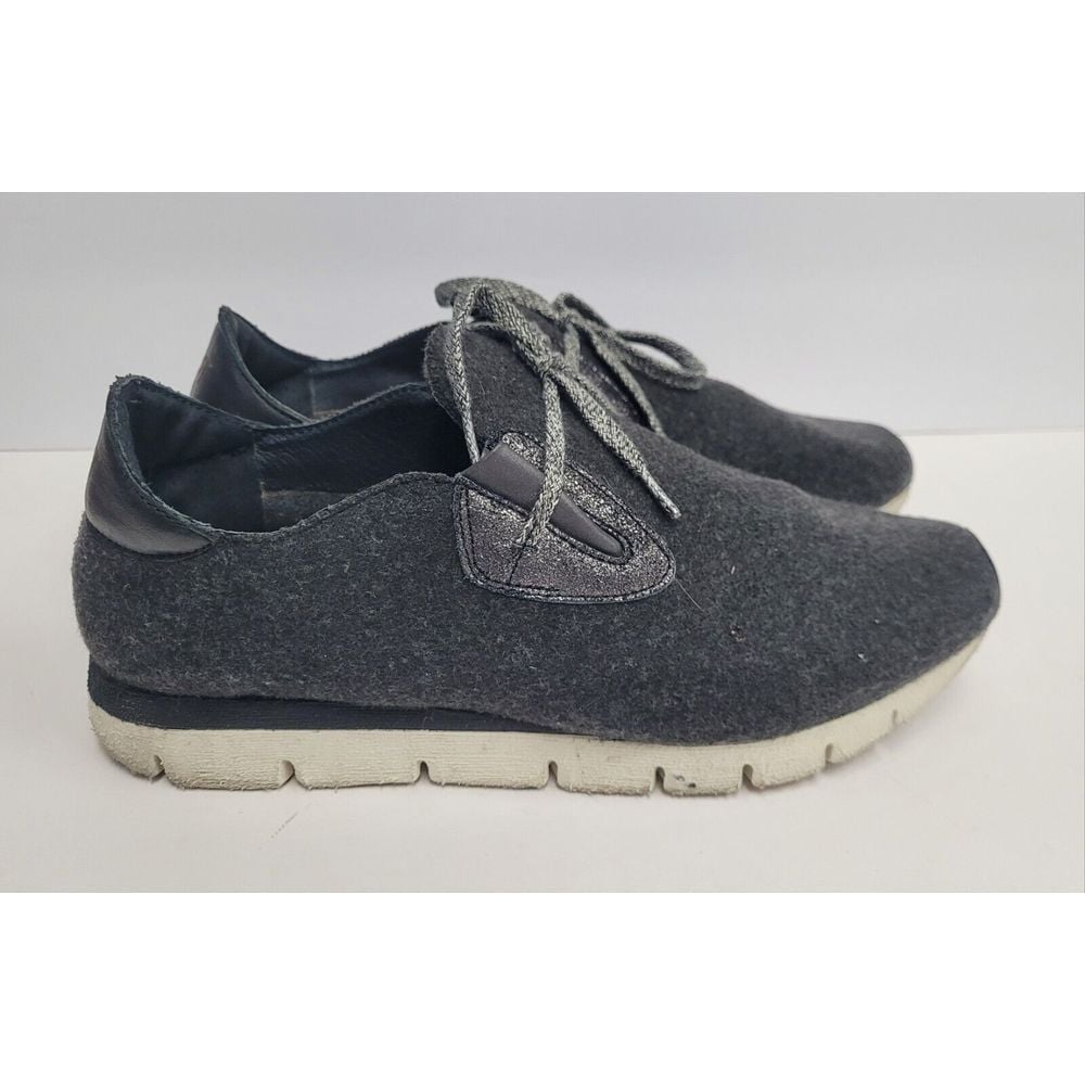 OTBT Radius Athletic Sneakers Shoes Charcoal Gray Leather/textile Womens Sz 10M