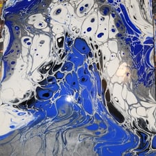 Raging Blue Acrylic Panting