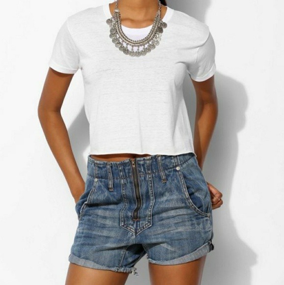 One Teaspoon Super Freaks Zip Up Shorts
