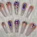 Peach n White Ombre Swarovski Press On N