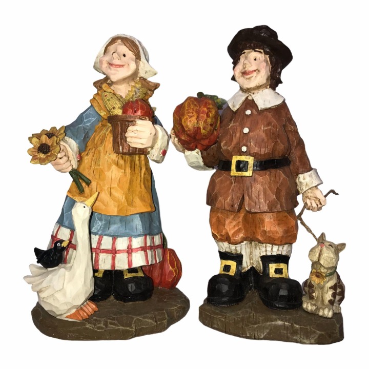 Vintage Pilgrim Statue Thanksgiving