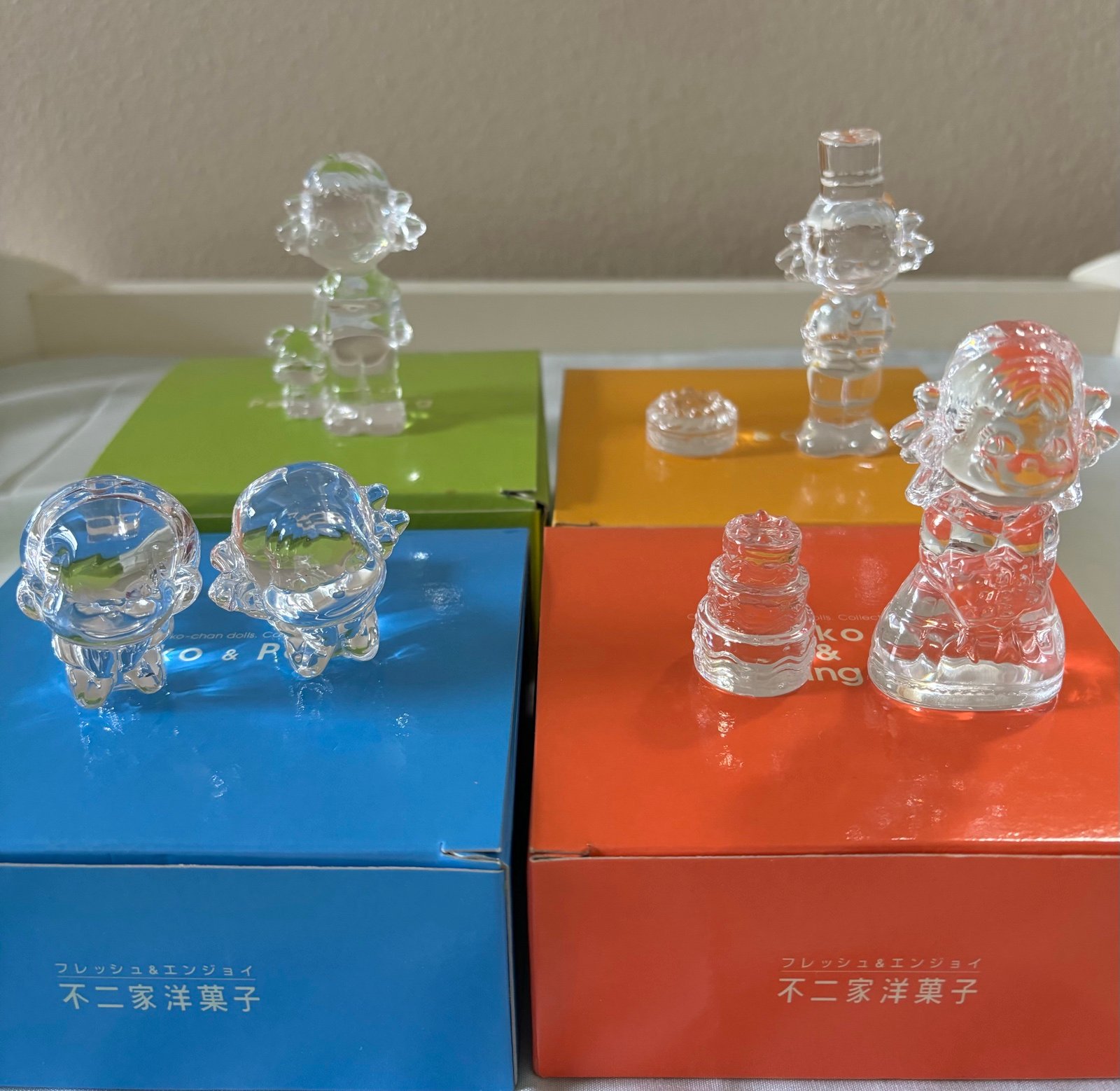 Fujiya peko poko glass dolls