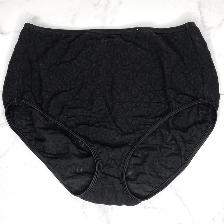 Vintage 80s VANITY FAIR Black Lace Full Coverage Granny Brief Panties 13-856 10