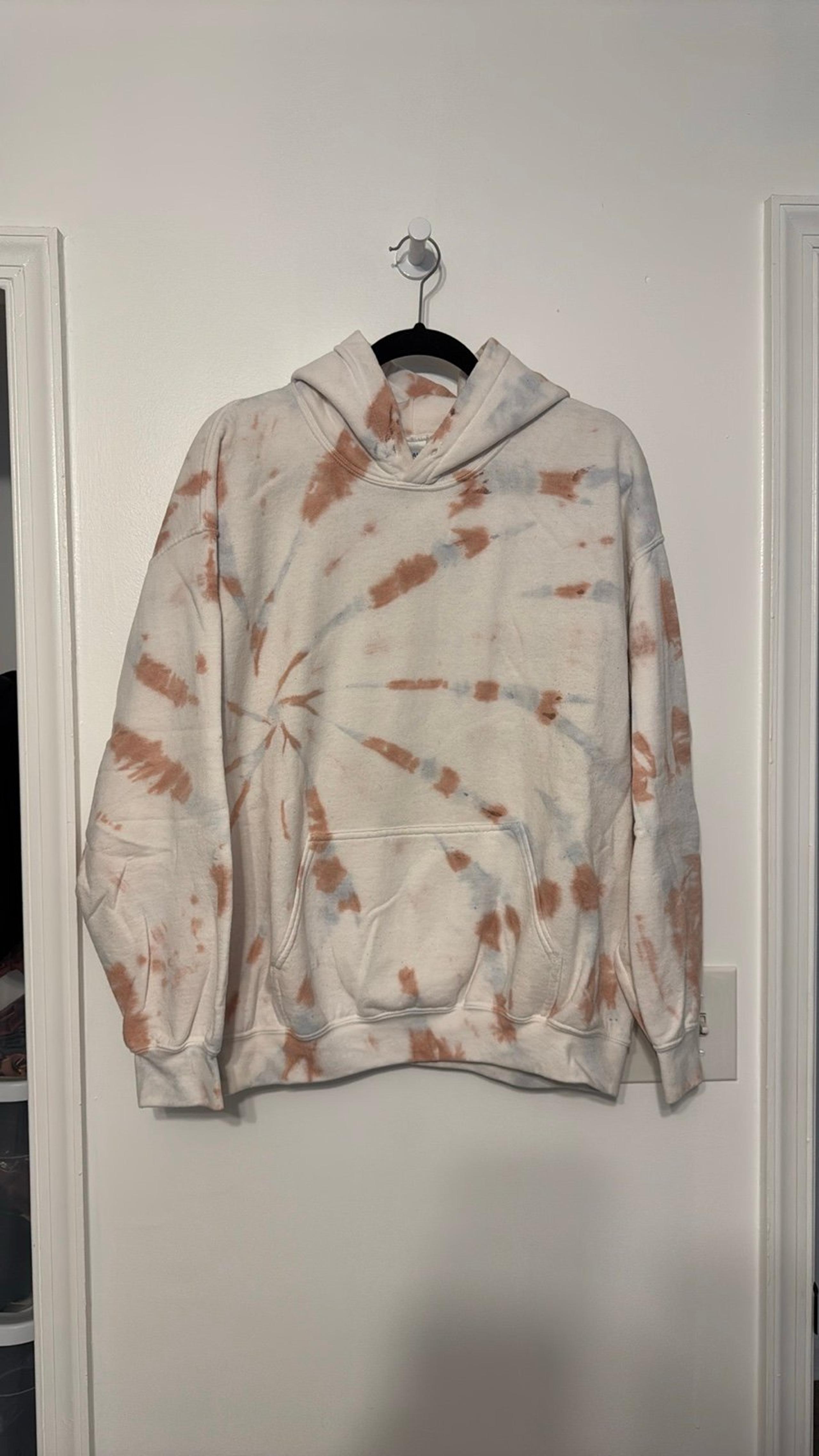 Gildan Blue + Tan Tie Dye Hoodie