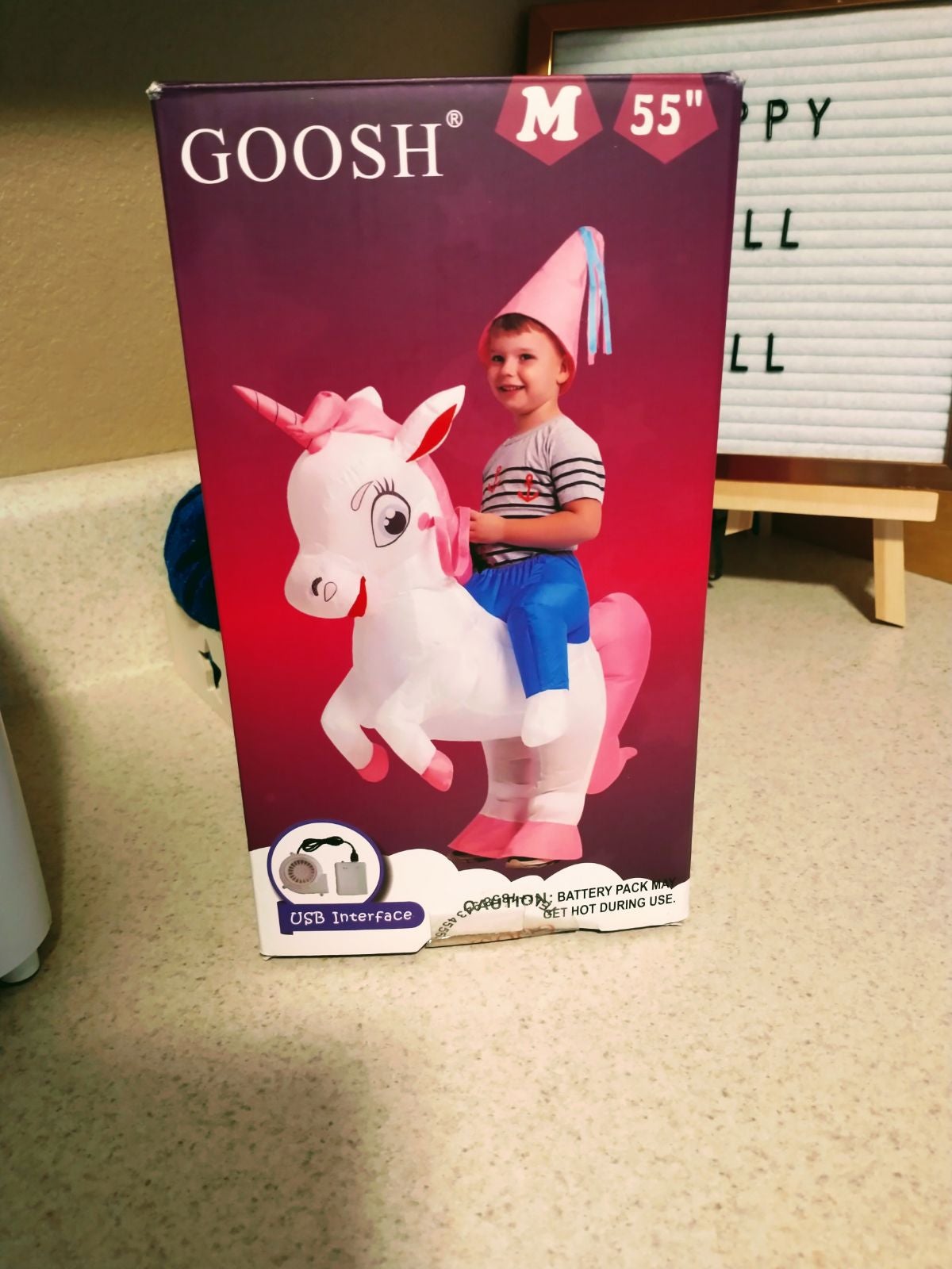 Inflatable unicorn costume