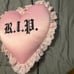 Dolls Home Heart Throw Pillow- Pink