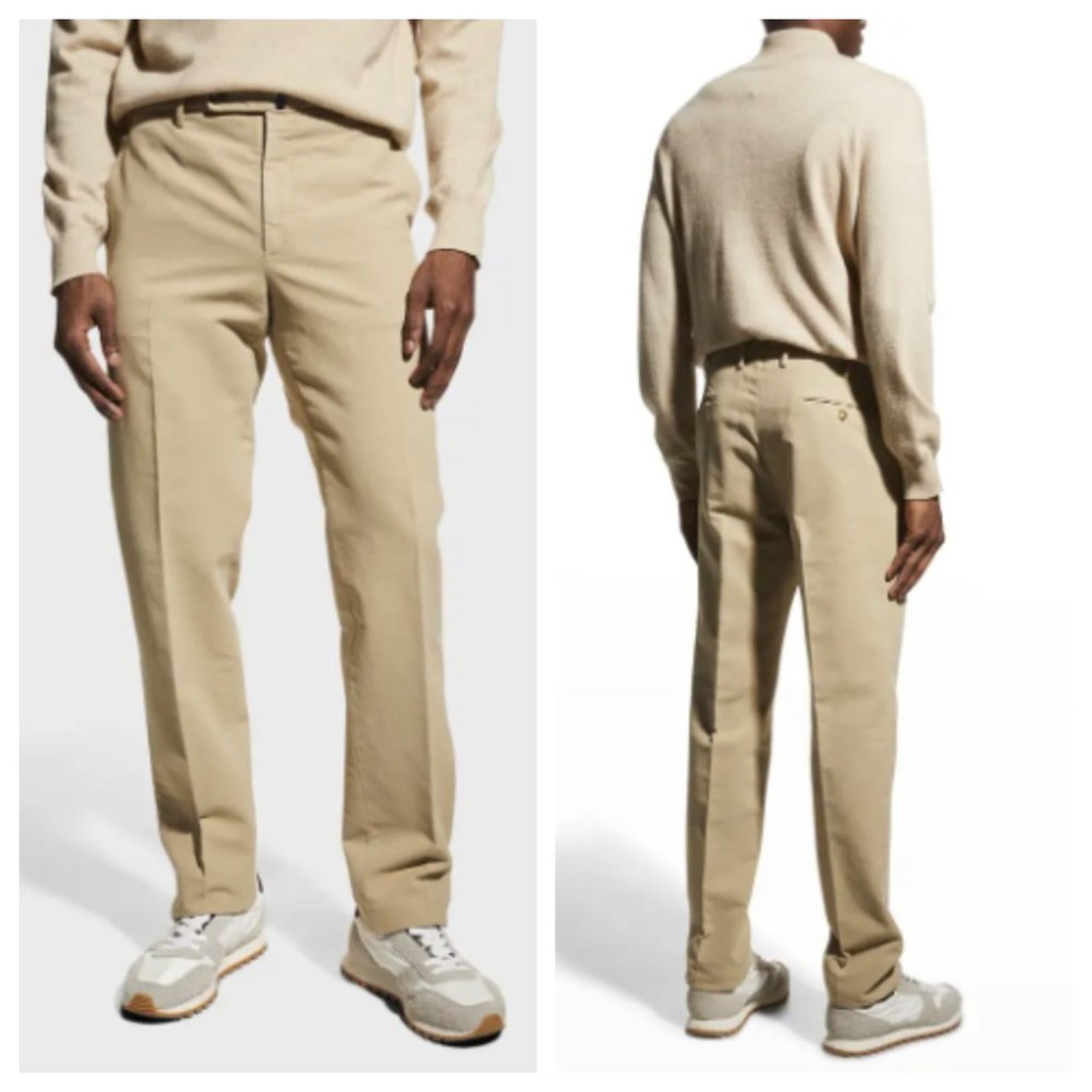 Incotex Men's Chinolino Regular Fit Pants Beige Size 36