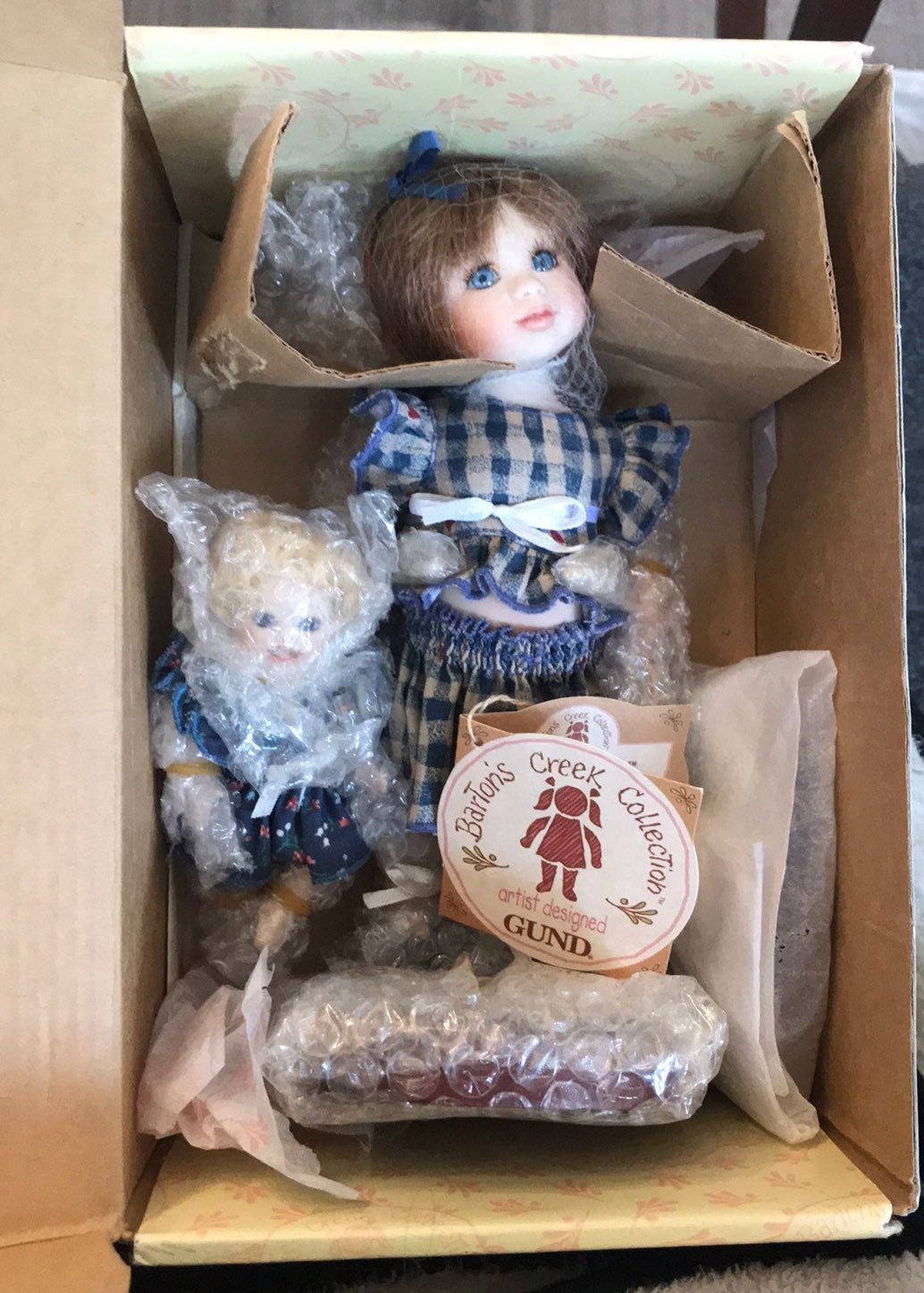 Gund Bartons Creek Collection Doll Ceramic Jodi ,Jessie 87010 NIB Bear McCardle