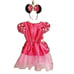 Disney Minnie Mouse Costume Girls Pink White Polka Dot Minnie Ears Costume 4-6X