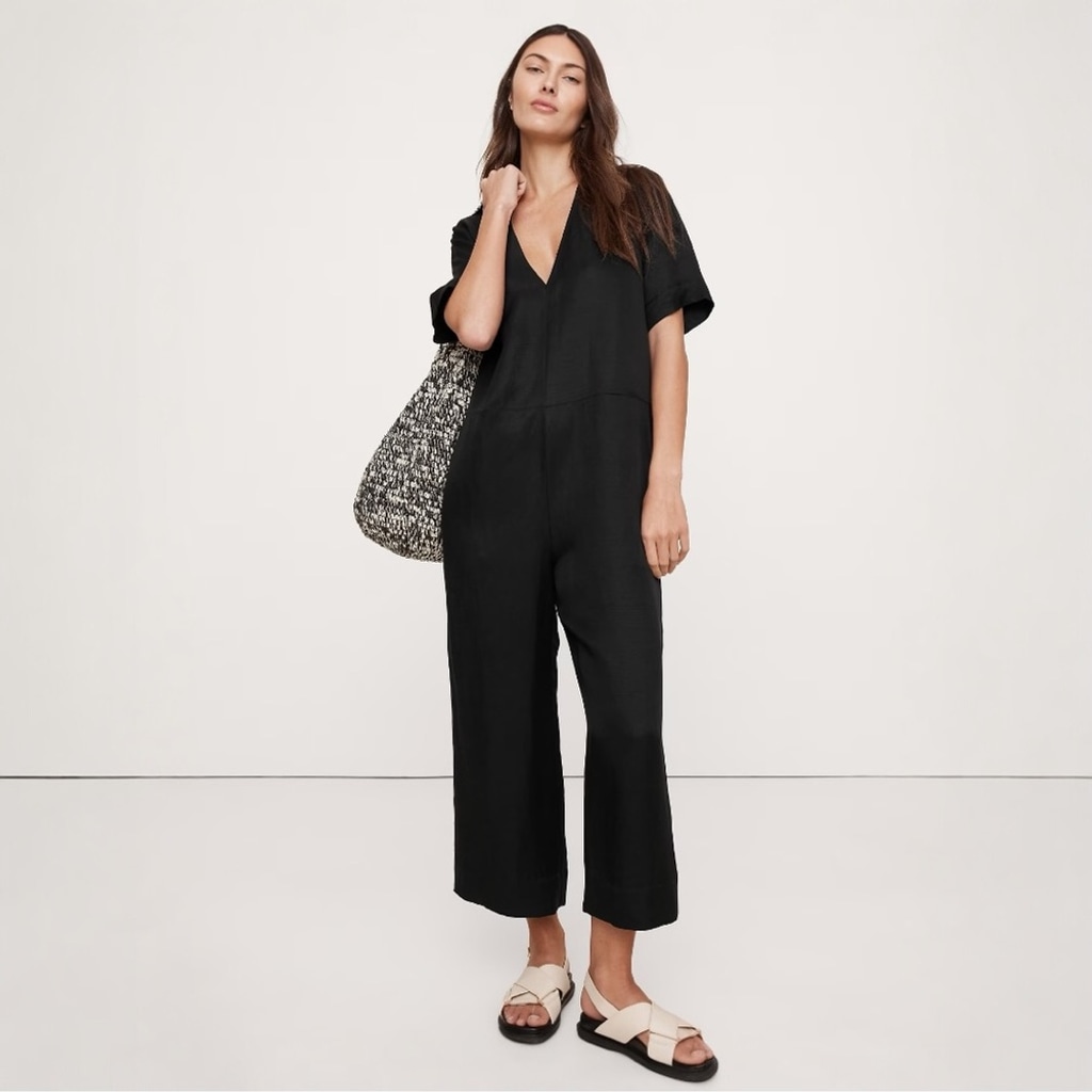 NWT Banana Republic VISCOSE-LINEN WIDE-LEG JUMPSUIT