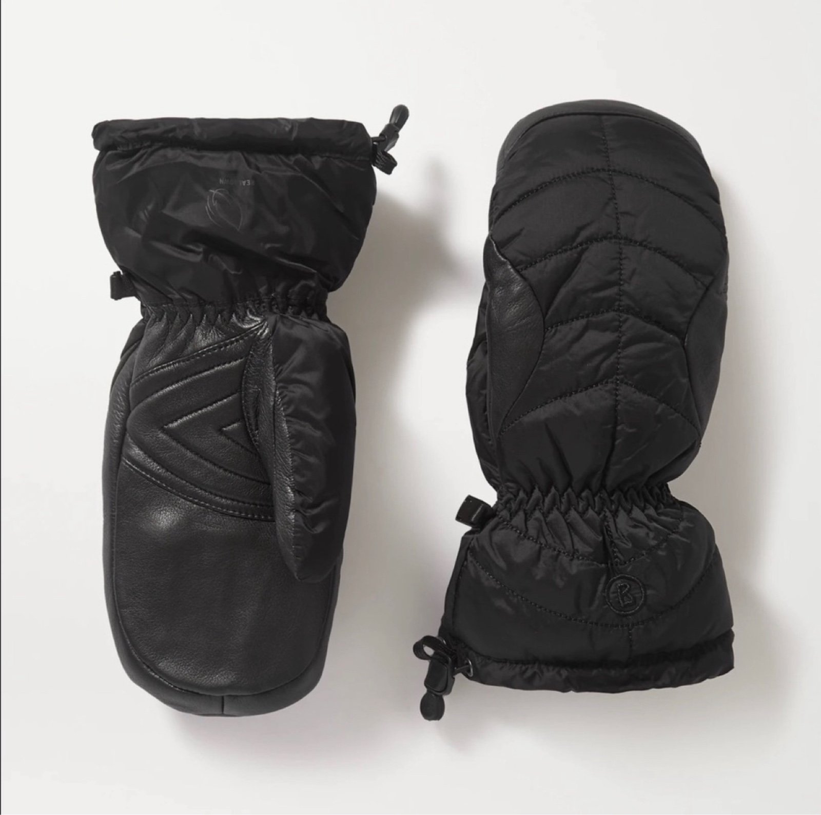 BOGNER Selia padded leather and shell ski mittens