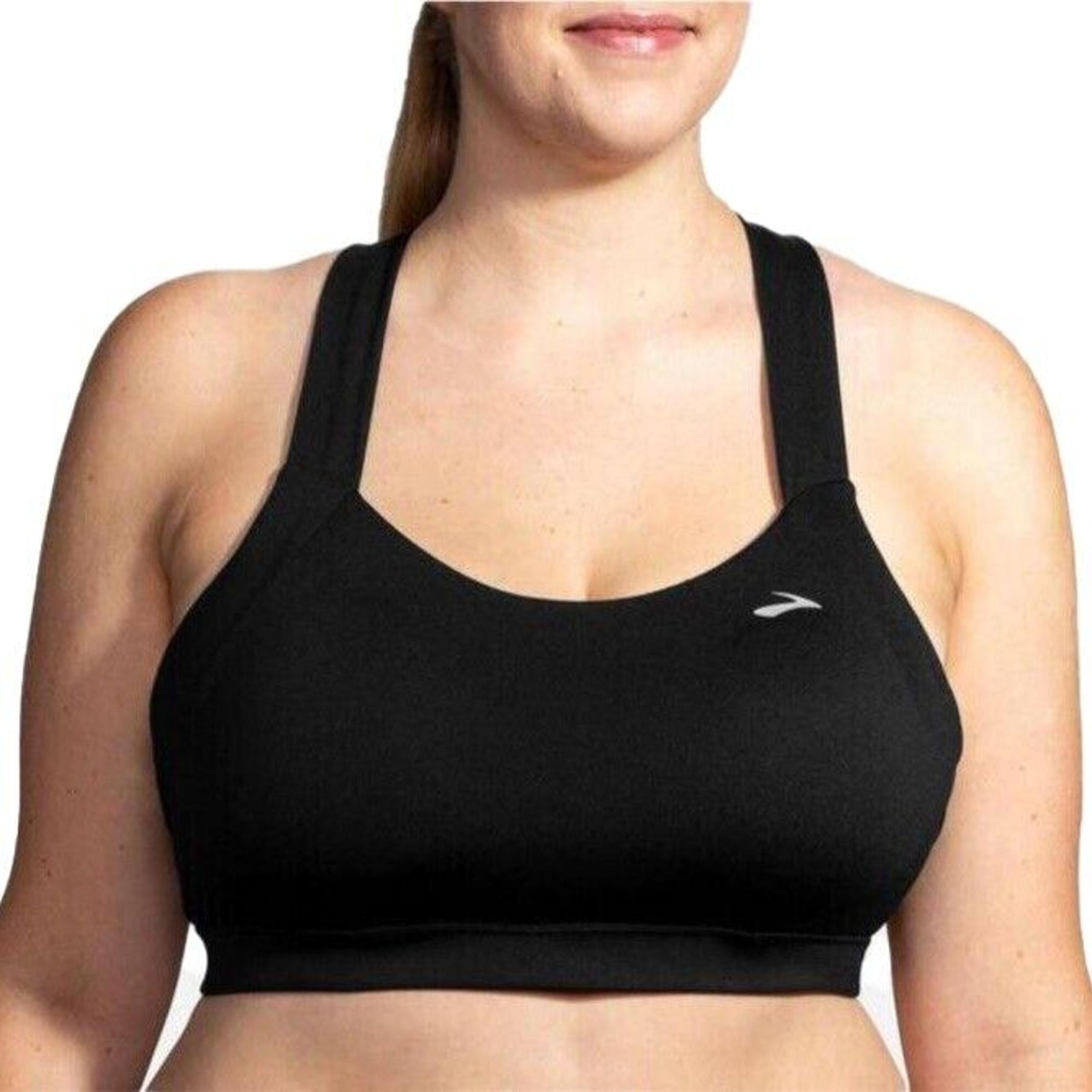 Brooks Women's Size S ? Sports Bra Uplift Crossback Black No Padding Stretch