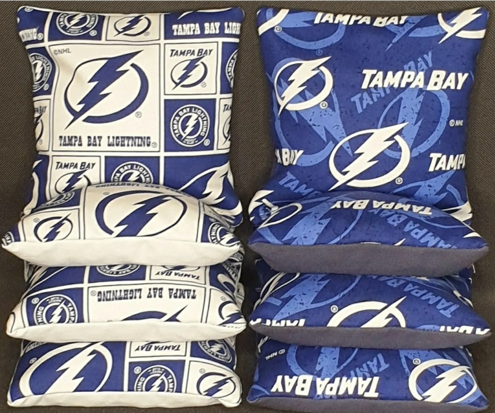 Set of 8 Tampa Bay Buccaneers Lightning Cornhole Bags FREE SHIPPING