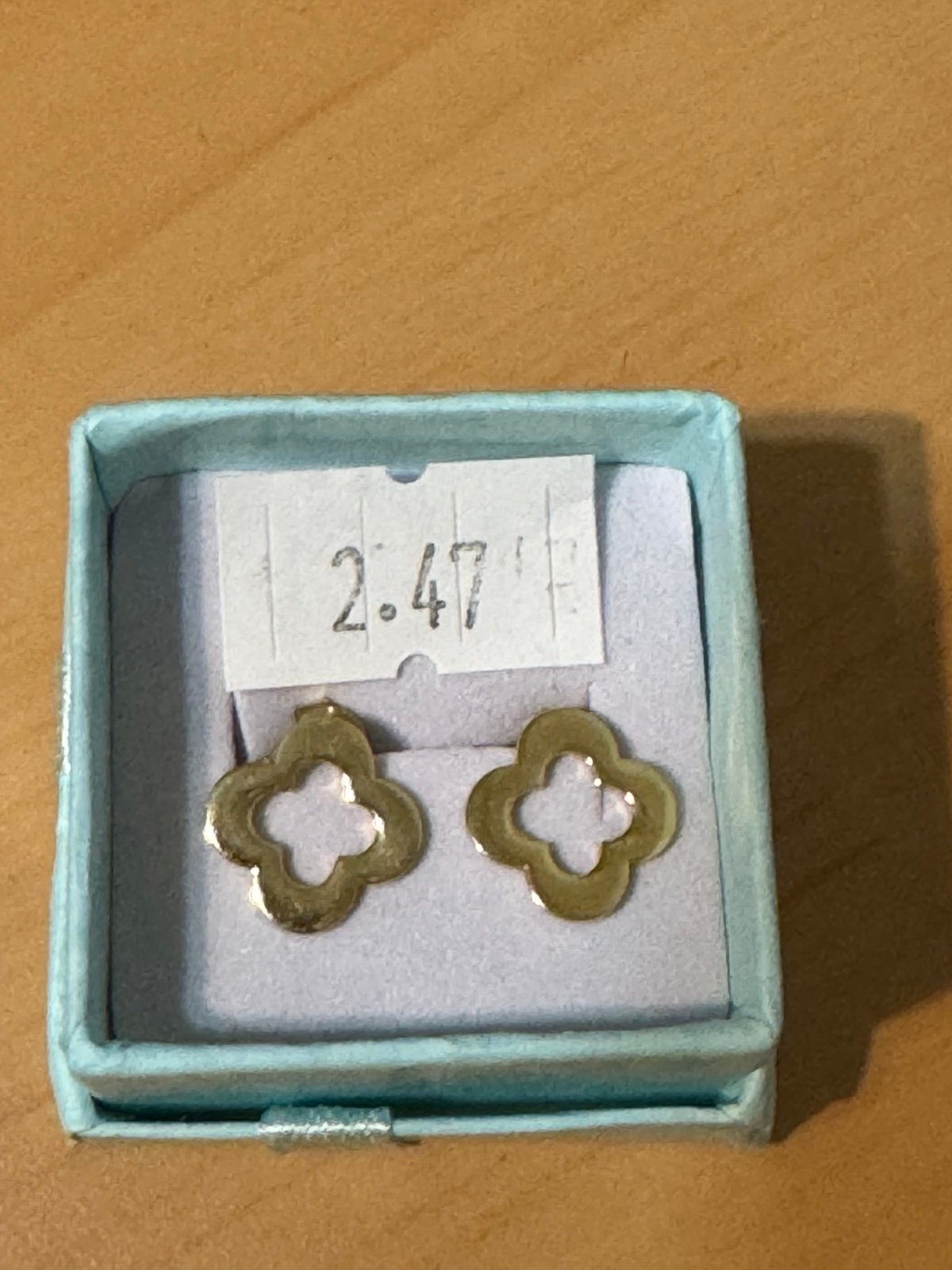 18k real gold Stud Earrings