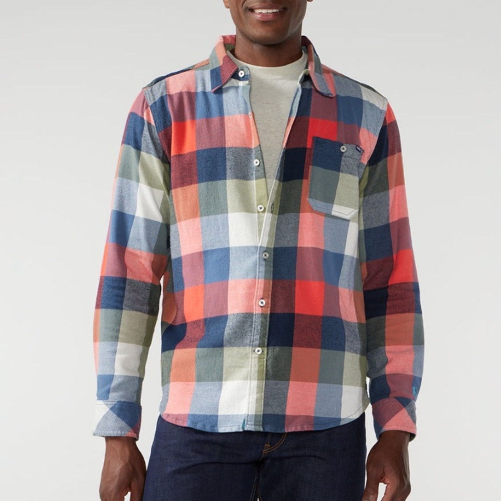 Chubbies The iPlaid Flannel Multicolor Long Sleeve Button Down Shirt Sz L