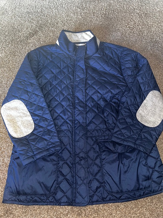 Peter Millar Women's Quilted Navy Jacket - Size Large