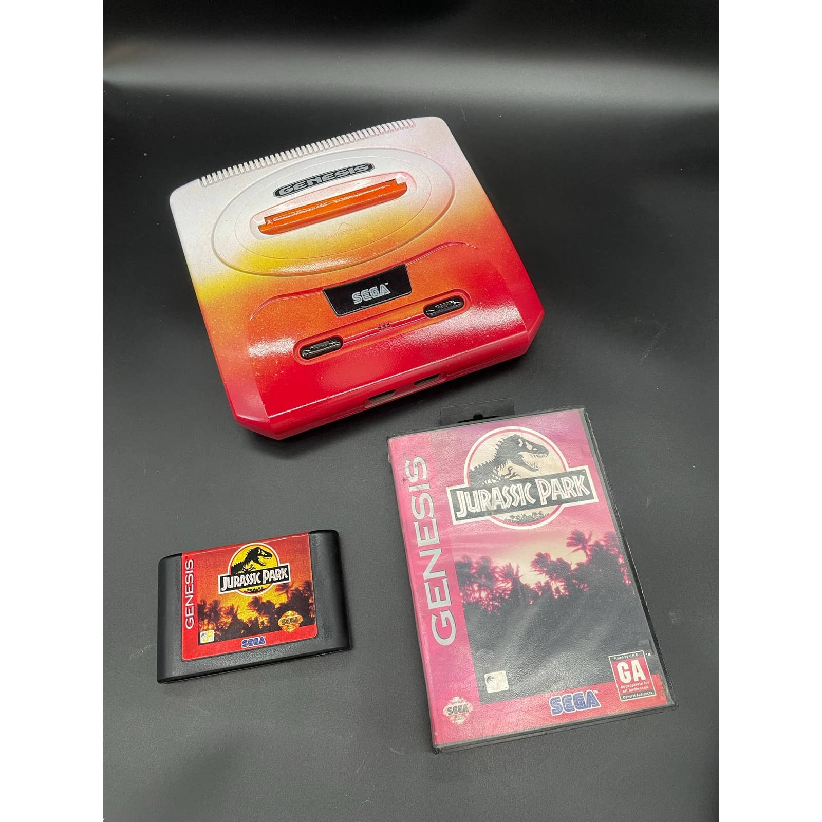 Sega Genesis 2 MK-1631 Console (Jurassic Park) with Game