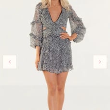 Bardot cut out mini dress