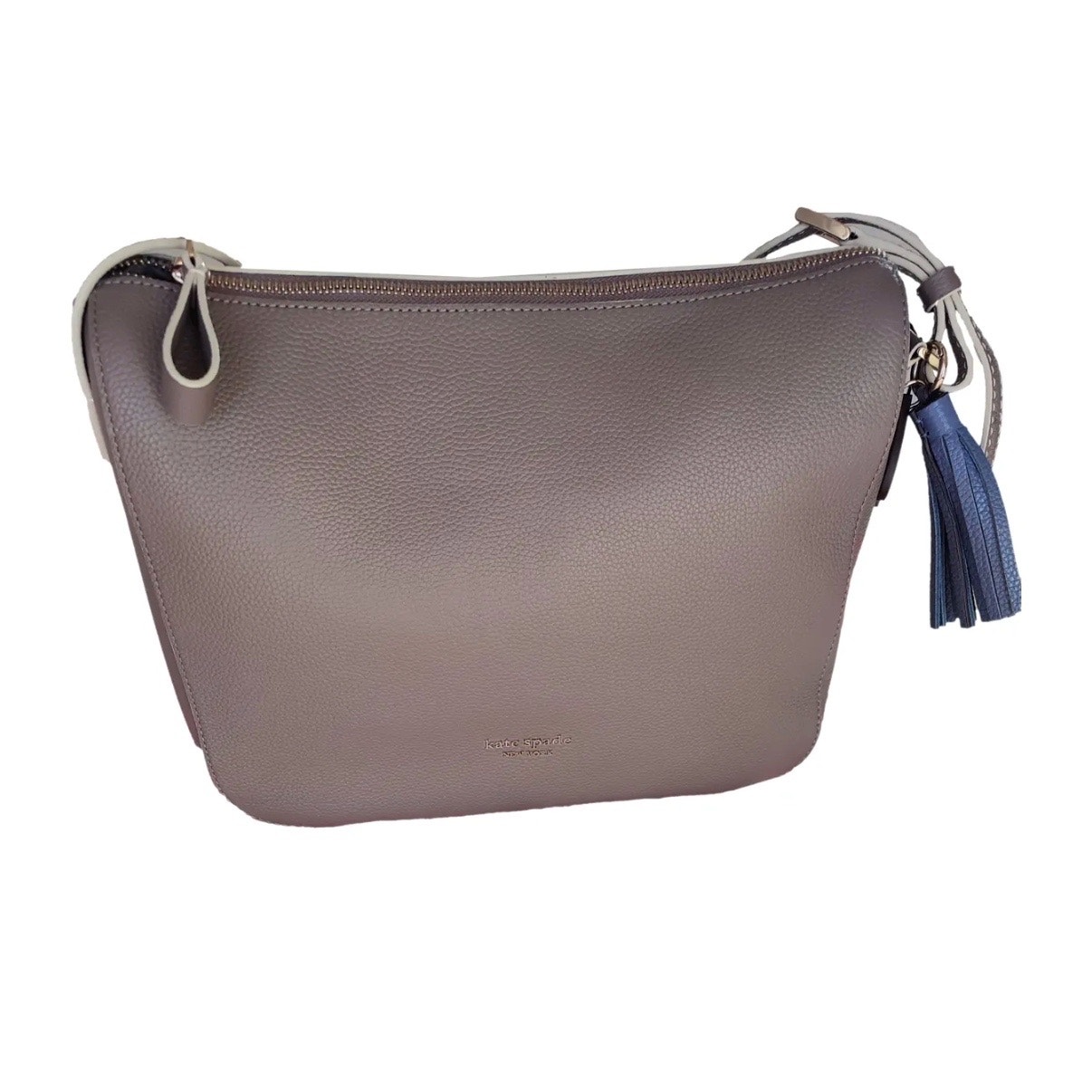 Kate Spade Taupe Pebble Leather Shoulder Bag