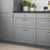 IKEA BODBYN Drawer Front Gray 18x5 302.660.41 for SEKTION kitchen cabinets