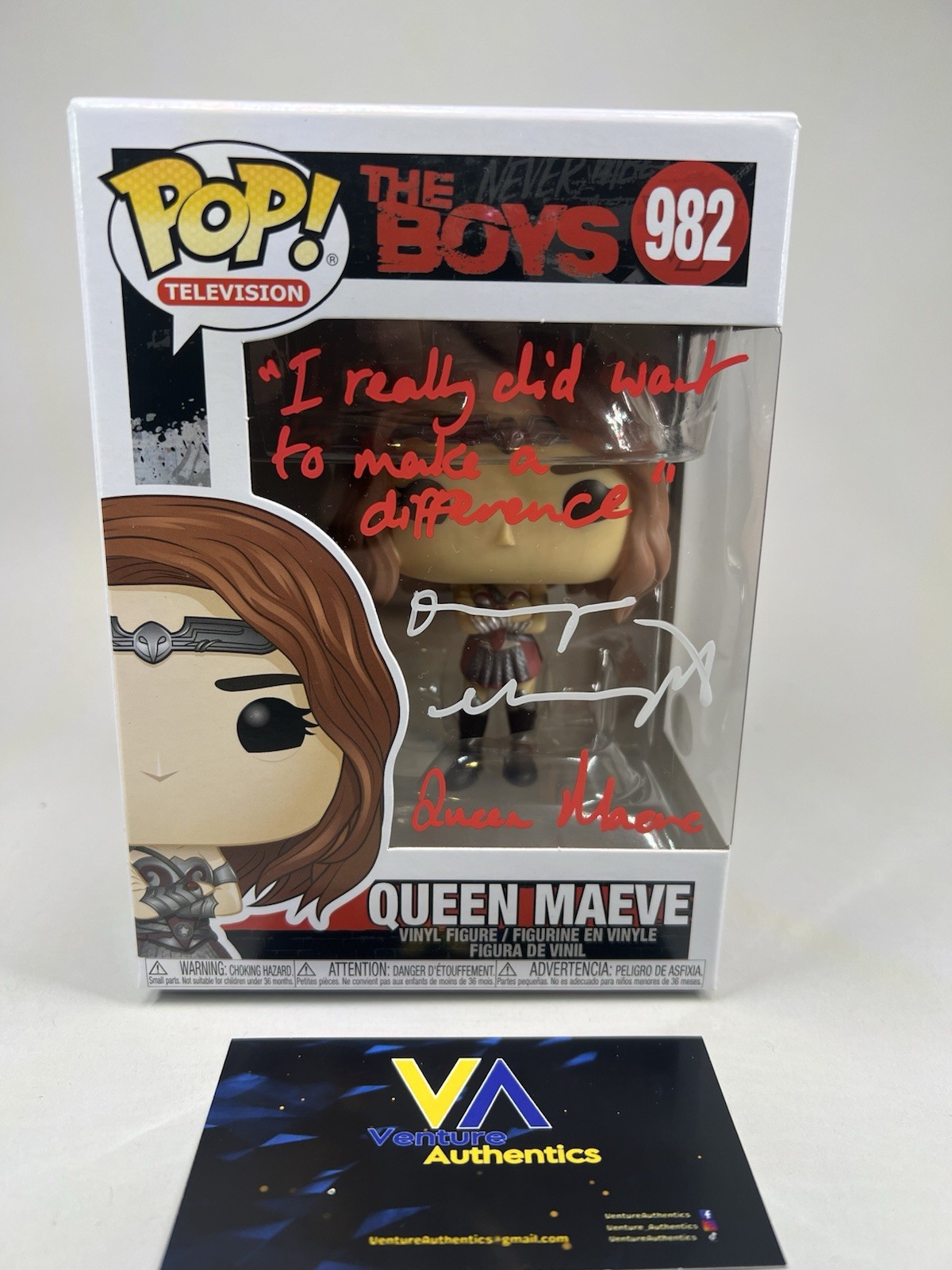 Dominique McElligott Signed Queen Maeve The Boys Funko Pop w/ JSA WITNESS COA