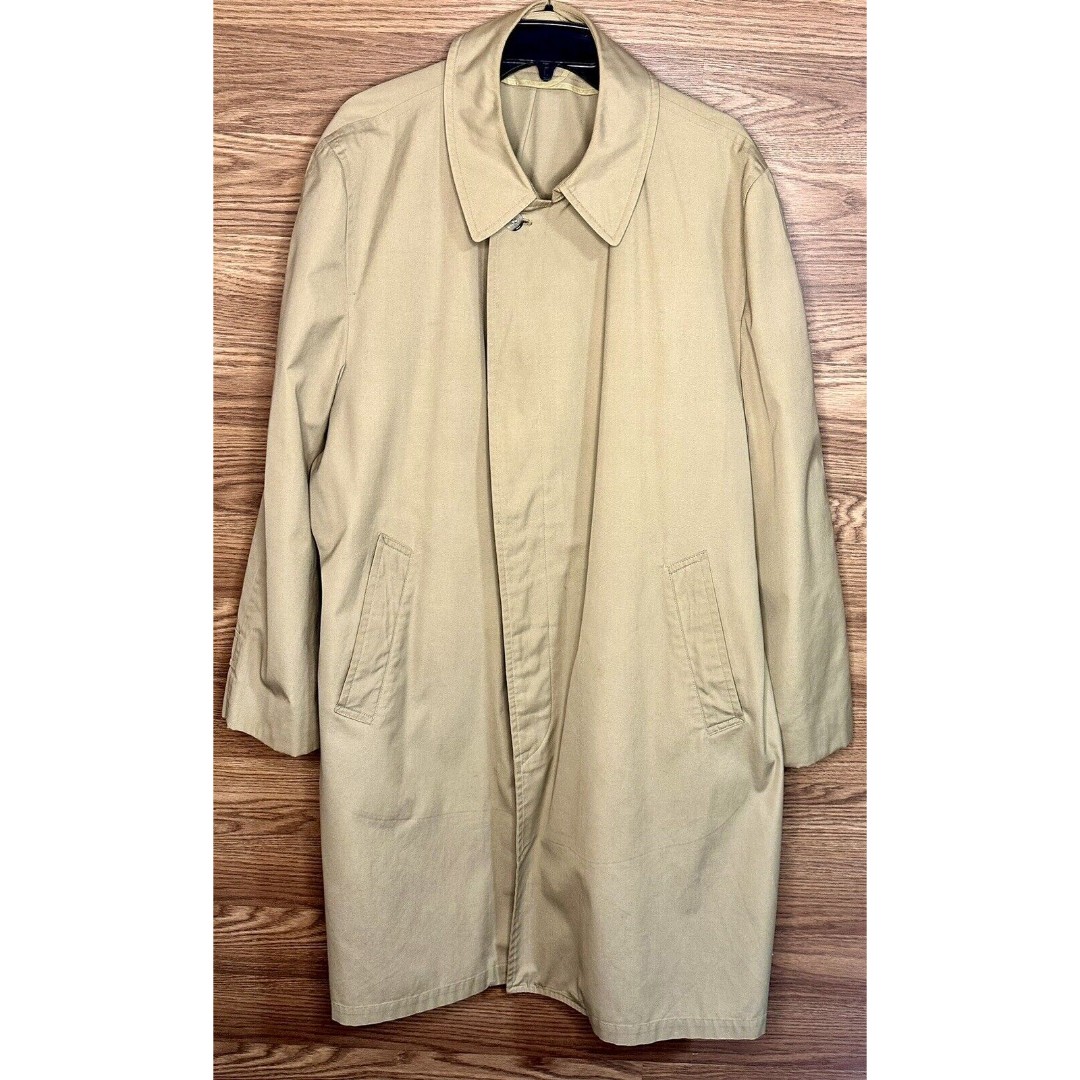 Vintage London Fog Maincoats Claeth Cloth Parliament Trench Coat Men's 46R