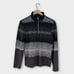 Lululemon Speed 1/2 Zip Universal Stripe Black Soot /Light White Size Medium