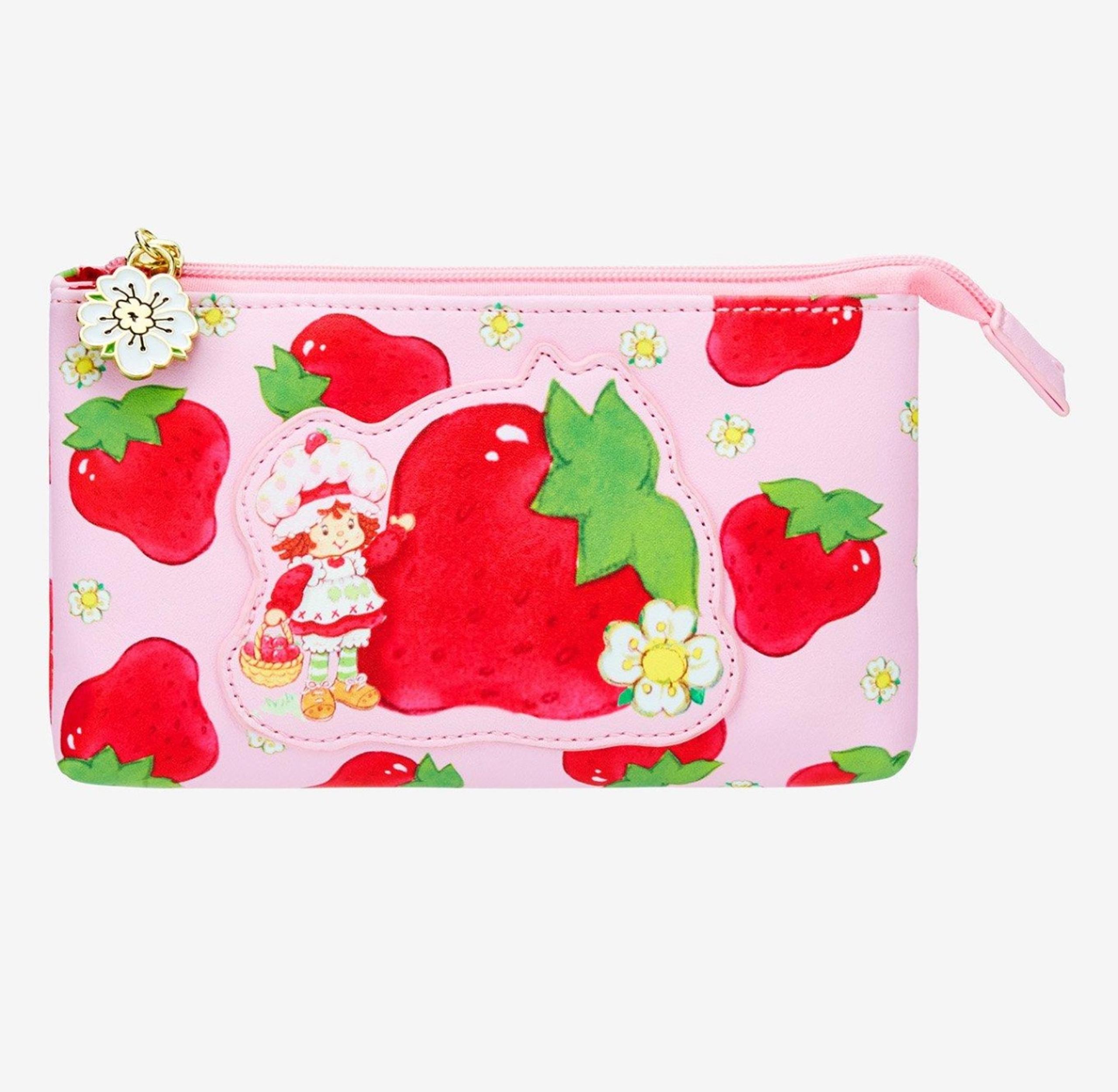 Strawberry Shortcake Fruit Allover Print Cosmetic Bag NWT