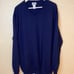 LL Bean Men's 100% Wool V-Neck Pullover Sweater Navy Blue • XL