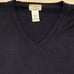 LL Bean Men's 100% Wool V-Neck Pullover Sweater Navy Blue • XL