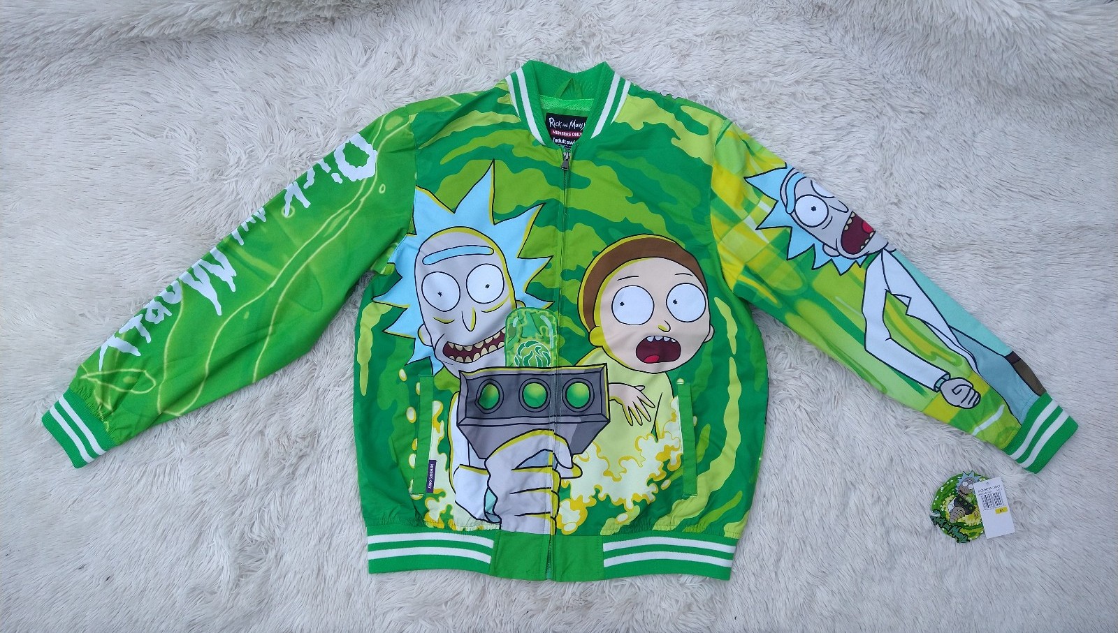 Members Only x Rick and Morty jacket (Men's Medium)