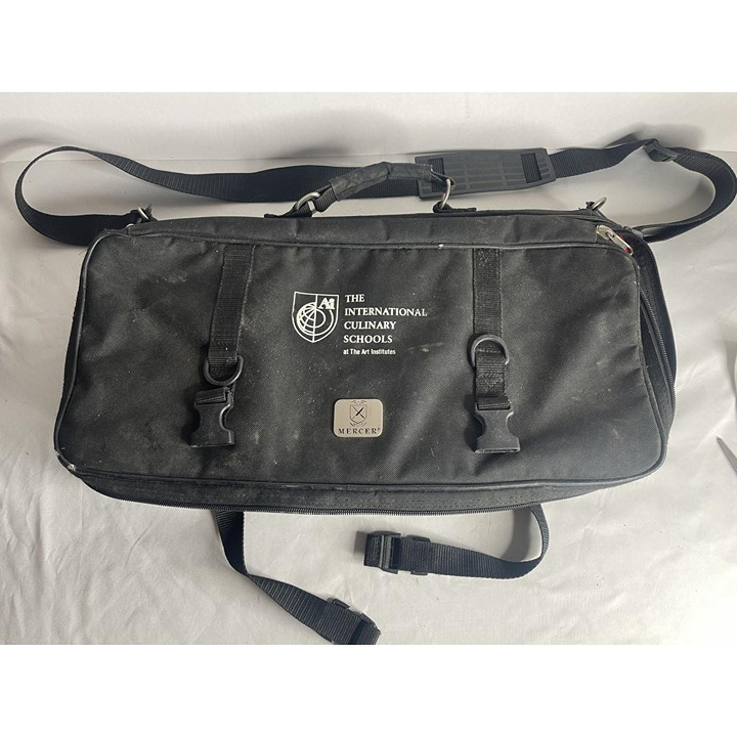 Mercer Knives Culinary Triple-Zip 21-Pocket Carrying Case Bag Black